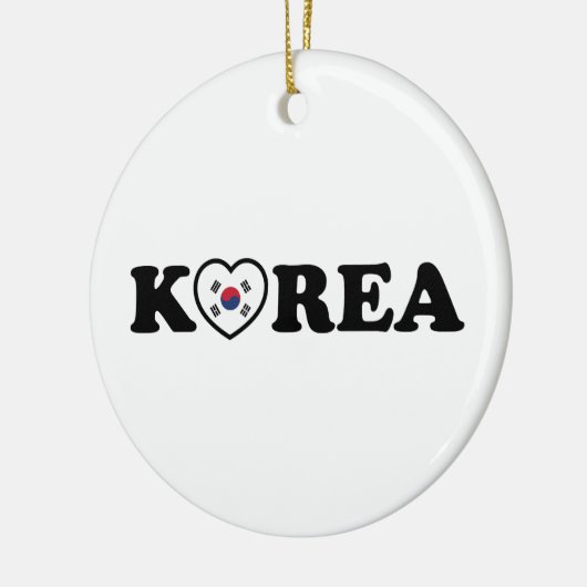 Korea Liebe Herzenflagge Keramik Ornament (Links)