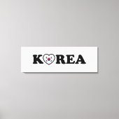 Korea Liebe Herzenflagge Leinwanddruck (Vorderseite)