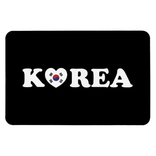 Korea Liebe Herzenflagge Magnet (Horizontal)