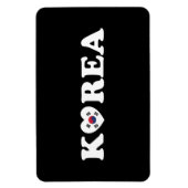 Korea Liebe Herzenflagge Magnet (Vertikal)