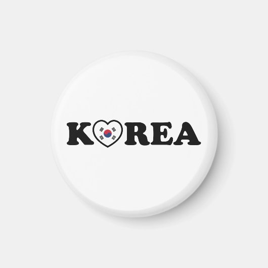 Korea Liebe Herzenflagge Magnet (Vorne)