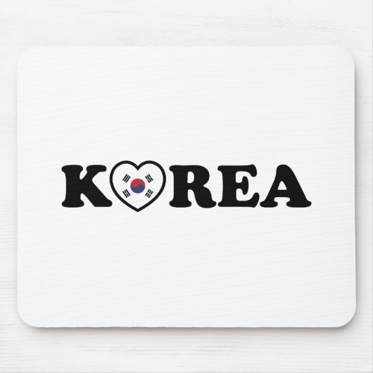 Korea Liebe Herzenflagge Mousepad (Vorne)