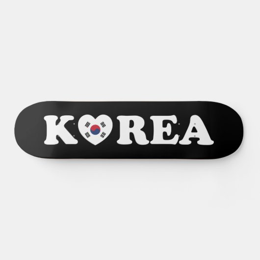Korea Liebe Herzenflagge Skateboard (Horizontal)