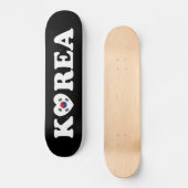 Korea Liebe Herzenflagge Skateboard (Vorderseite)
