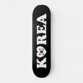 Korea Liebe Herzenflagge Skateboard (Vorderseite)
