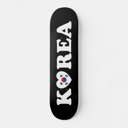 Korea Liebe Herzenflagge Skateboard (Vorderseite)