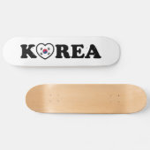Korea Liebe Herzenflagge Skateboard (Horizontal)