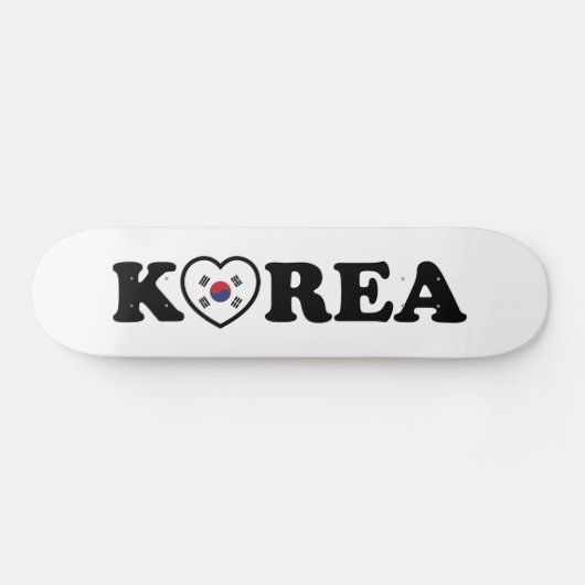 Korea Liebe Herzenflagge Skateboard (Horizontal)