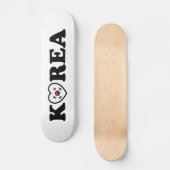 Korea Liebe Herzenflagge Skateboard (Vorderseite)