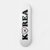 Korea Liebe Herzenflagge Skateboard (Vorderseite)