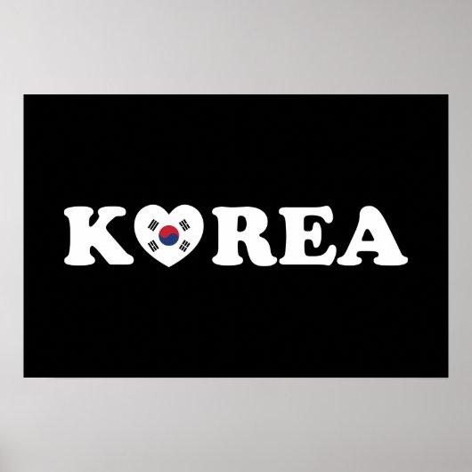 Korea Liebe Herzenplakat Poster (Vorne)