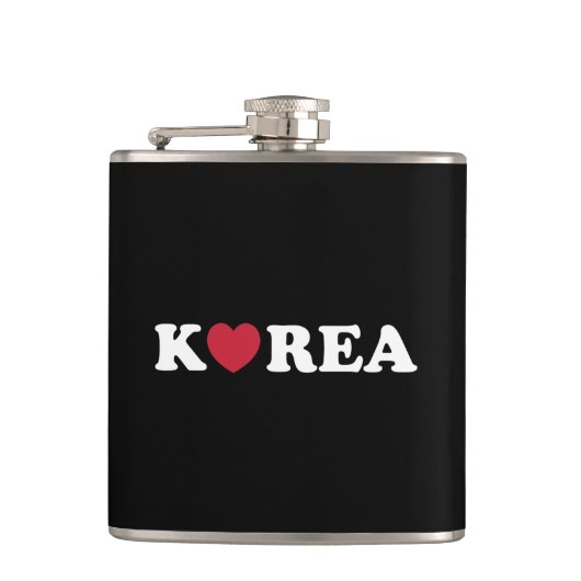 Korea Liebe Herzflasche Flachmann (Vorderseite)