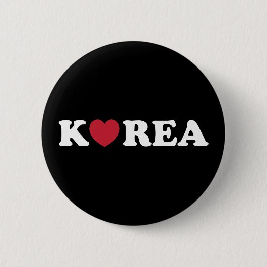 Korea Liebe Herzschaltfläche Button (Vorderseite)