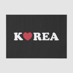 Korea Liebe Herzzettel Seidenpapier