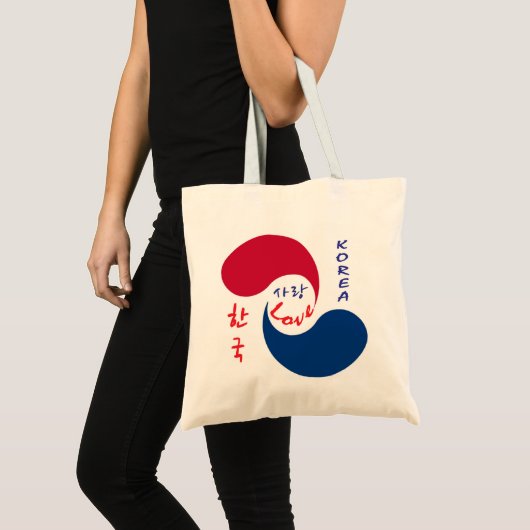 Korea-Liebe-Leinwand-Tasche Tragetasche (Vorderseite (Produkt))