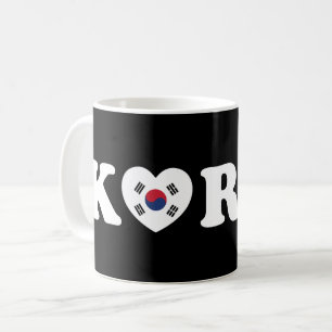 Korea Love Heart Flagge Kaffeetasse