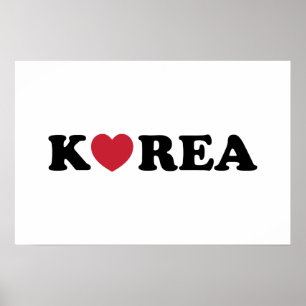 Korea Love Herz Poster