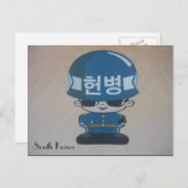 korea Militär Postkarte (Vorne/Hinten)
