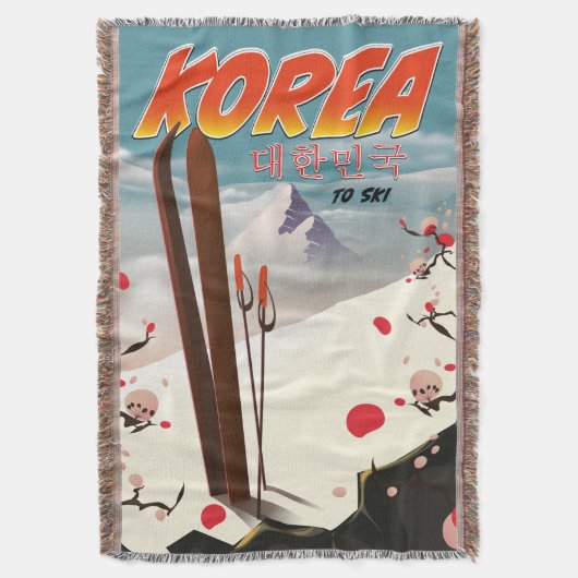 Korea muss Ski fahren Decke (Vorderseite Vertikal)