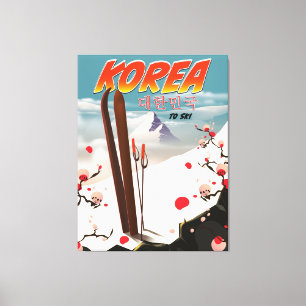 Korea muss Ski fahren Leinwanddruck