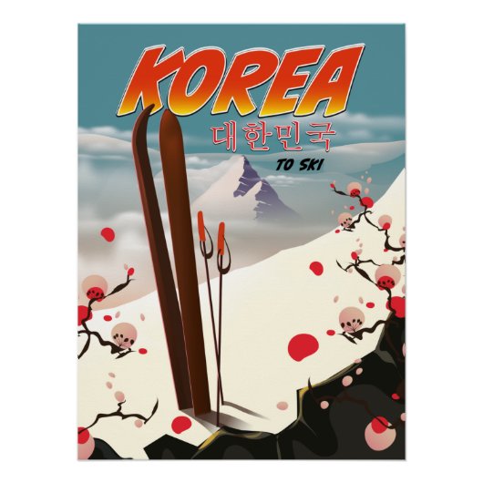 Korea muss Ski fahren Poster (Vorderseite)