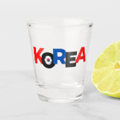 KOREA NATIONALE FARBEN SOJU SCHNAPSGLAS (Vorderseite)