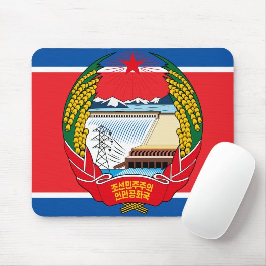 Korea-Nord-Emblem-Mauspad Mousepad (Mit Mouse)