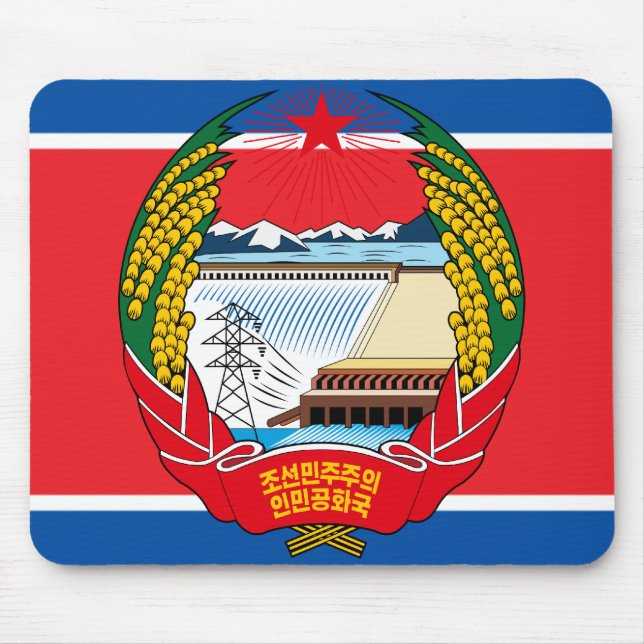 Korea-Nord-Emblem-Mauspad Mousepad (Vorne)