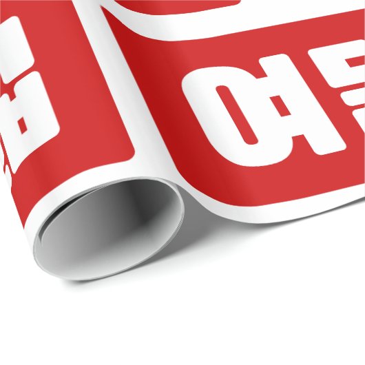 Korea Number 8 여 8덟 【Yeodeol】 Hangul Geschenkpapier (Rolleneckpunkt)