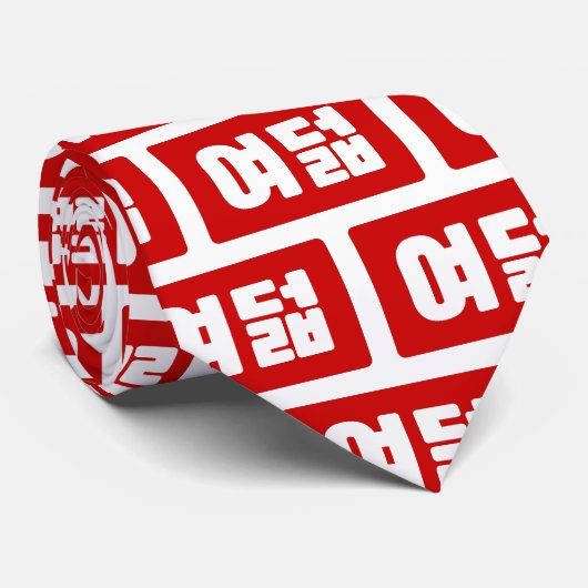Korea Number 8 여 8덟 【Yeodeol】 Hangul Krawatte (Gerollt)