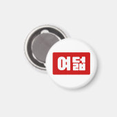 Korea Number 8 여 8덟 【Yeodeol】 Hangul Magnet (Vorderseite/Rückseite)