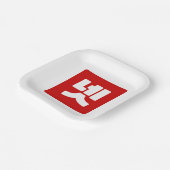 Korea Nummer 4 Vier 넷 【Net】 Hangul Pappteller (Gewinkelt)