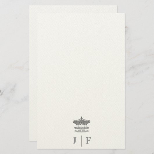 Korea Pavillion Briefpapier (Vorne/Hinten)