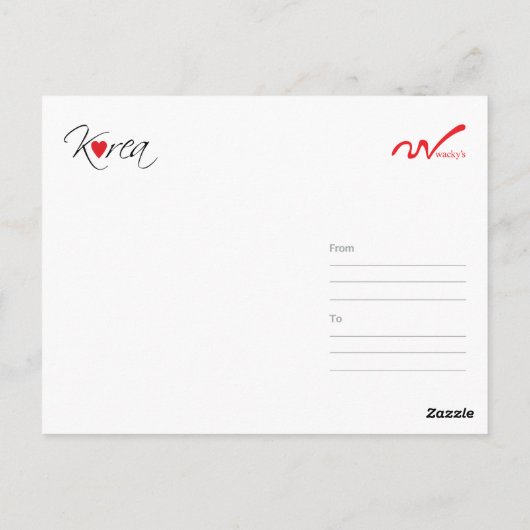 Korea Postkarte (Rückseite)