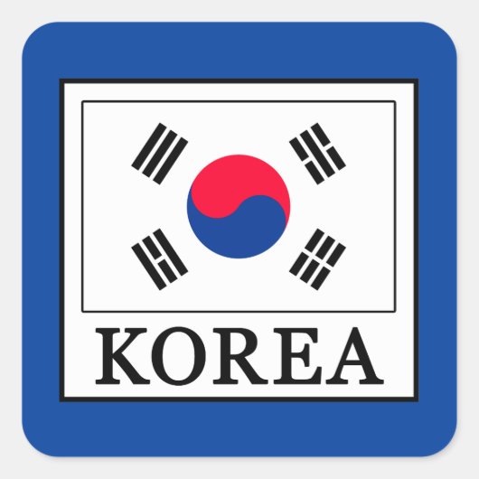 Korea Quadratischer Aufkleber (Vorderseite)