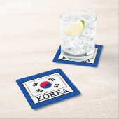 Korea Rechteckiger Pappuntersetzer (Vor Ort)