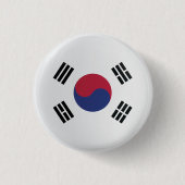 Korea Round-Icon-Flagge Button (Vorderseite)
