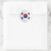 Korea Round-Icon-Flagge Runder Aufkleber (Tasche)