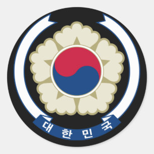 Korea* Siegel Rundkleber Runder Aufkleber