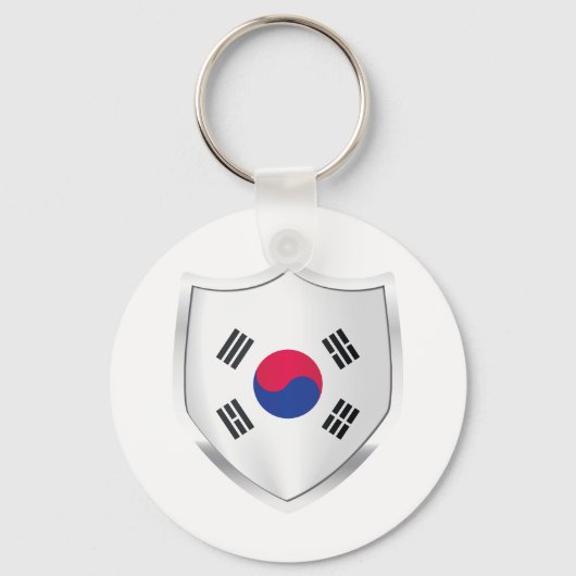 Korea Silver Shield Flag Schlüsselanhänger (Vorderseite)