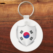 Korea Silver Shield Flag Schlüsselanhänger (Vorderseite)