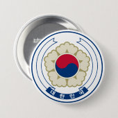 Korea South Emblem Button (Vorne & Hinten)