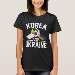 Korea steht mit der Ukraine Ukrainische Koreanisch T-Shirt