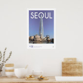 Korea Travel Poster mit Lotte Turm in Jamsil (Küche)