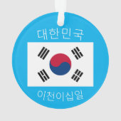 Korea Trip Weihnachtsschmuck Ornament (Rückseite)