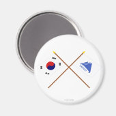 Korea und Tegu-Flaggen Magnet (Vorderseite/Rückseite)