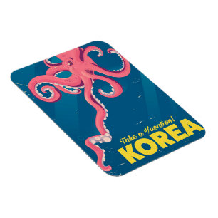 Korea Vacation Poster Magnet