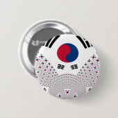 Korea Vibes: Eine Botschaft des Friedens Button (Vorne & Hinten)