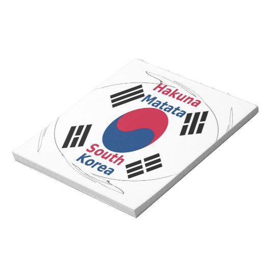 Korea Vibes: Eine Botschaft des Friedens Notizblock (Rotiert)