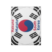 Korea Vibes: Eine Botschaft des Friedens Notizblock (Rotiert)